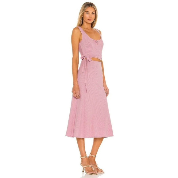 NWT Lovers and Friends Pink Malone Midi Dress $138 - Picture 3 of 14